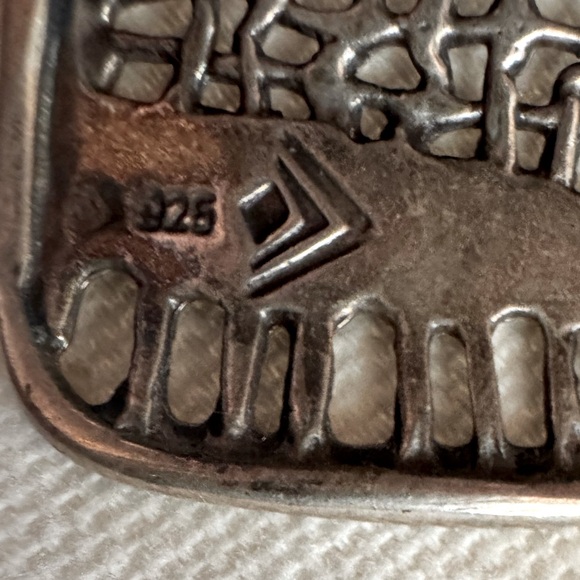 Retired Silpada Sterling Woven Cuff Bracelet - Picture 10 of 16